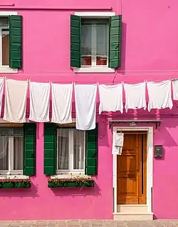 Maison de fondamenta Cavanella à Burano. Mars 2009.