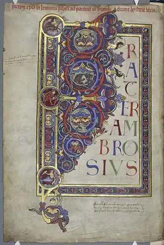 Bible de Bury, Angleterre, XIIe&nbsp;siècle.