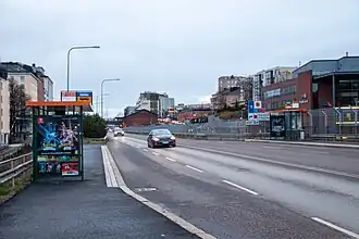 Arrêt de bus des  runkolinja 500 et runkolinja 510.