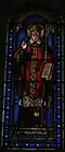 Vitrail de l'abside nord représentant saint Martial.