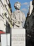 Buste de Johann Strauss sur la place du même nom dans le 10e à Paris.