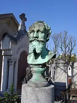 Buste d'Édouard Manet, Paris, cimetière de Passy.