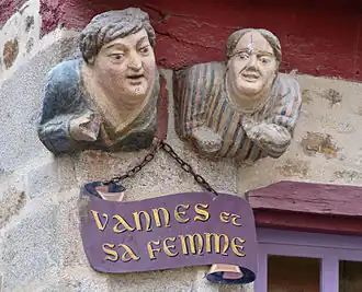 Vannes et sa femme, enseigne emblématique de la ville de Vannes.