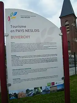 Panneau d'informations locales.