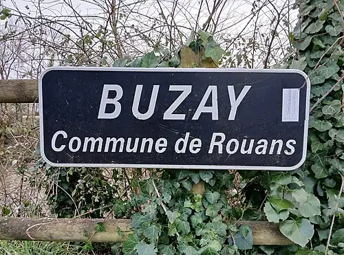 Panneau du lieu-dit Buzay.