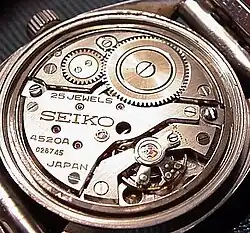 Photographie d'un mouvement automatique de montre