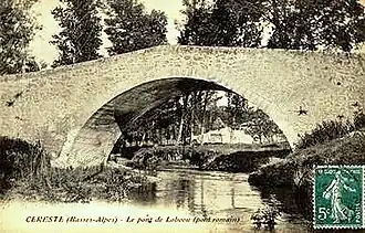 Le pont romain au début du XXe&nbsp;siècle.