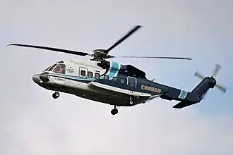 Un Sikorsky S-92A de :Cougar Helicopters&nbsp;(en), similaire à celui impliqué dans l'accident.