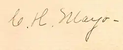 signature de Charles Horace Mayo