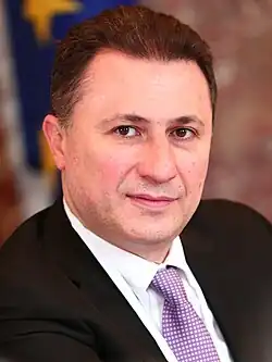 Nikola Gruevski, président du parti entre 2002 et 2017 et président du gouvernement de 2006 à 2016.