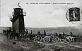 Le camp de Coëtquidan vers 1914 : départ de l'artillerie pour le tir.