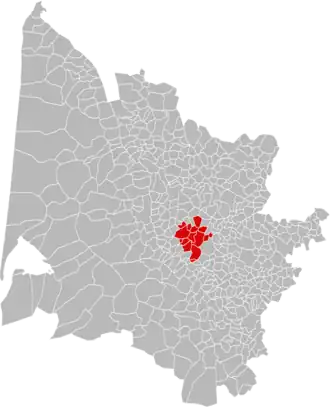 Localisation de Communauté de Communes du Créonnais