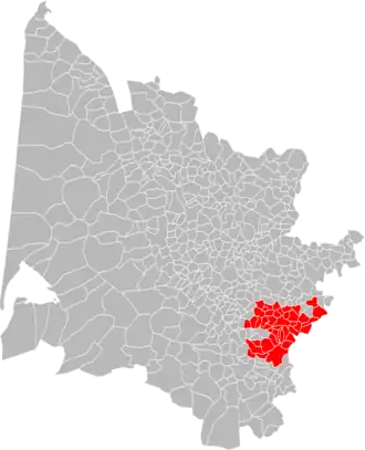 Localisation de Communauté de communes du Réolais en Sud Gironde