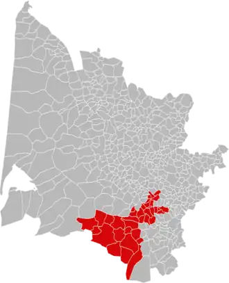 Localisation de Communauté de communesdu Sud Gironde