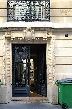 Immeuble 5 rue Élisa-Lemonnier, Paris, 1907.