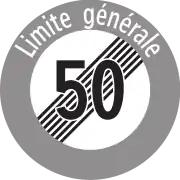 Fin de la vitesse maximale 50, limite générale