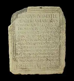 Inscription de Sextus Ligurius Marinus, CIL XIII, 1921.