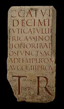 C. Catullius Deciminus Tricasse CIL XIII, 1691.