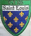 Insigne du CJF 105 (1er&nbsp;modèle avec numéro).
