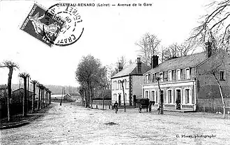 Avenue de la Gare,carte postale du début du XXe&nbsp;siècle.