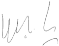 Signature de Leung Chun-ying梁振英