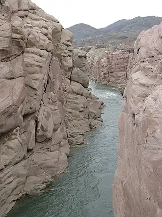 Le cañón du río Jáchal.