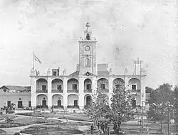 L'hôtel de ville de Santa Fe en 1876.