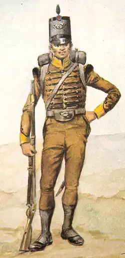 Chasseur du Batalhão de Caçadores no&nbsp;6 portugais en 1811.