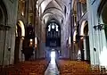 La chaire du XVIIe&nbsp;siècle et l'orgue du XVIIIe&nbsp;siècle dans la nef.