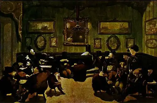 Adriano Cecioni, Il Caffè Michelangiolo (vers 1867), collection particulière.