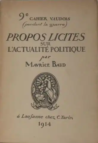 Image illustrative de l’article Cahiers vaudois