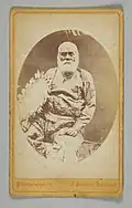 Ratu Cakobau (Thakombau). Carte-de-visite, épreuve à l'albumine argentique. Elizabeth Pulman. 1869