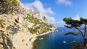 Calanque des Pierres-Tombées à Cassis.