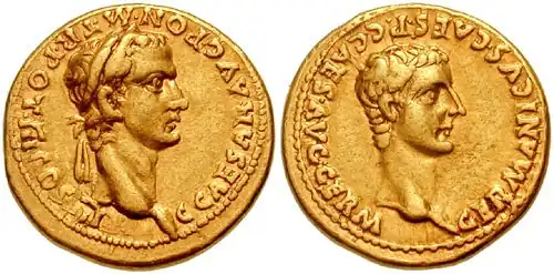 Caligula et son père Germanicus.