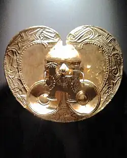 Pectoral Calima-Yotoco, Ier – VIIe&nbsp;siècle EC. Or.