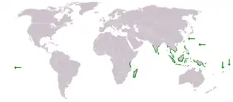 Description de l'image Calophyllum inophyllum distribution.PNG.