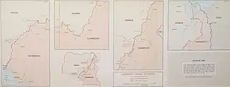 Cartes de la frontière entre le Cameroun et le Nigéria.