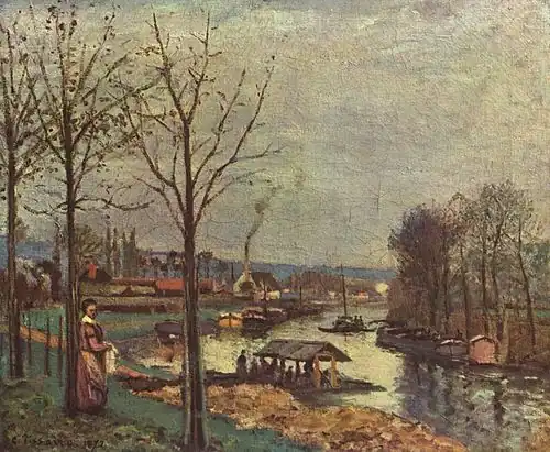 La Seine à Port-Marly, le lavoir par Pissarro(musée d'Orsay).