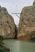 Caminito del Rey à El Chorro (Málaga, Espagne).