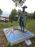 Le cadran solaire du pèlerin, sur le Camino Primitivo, à l'entrée de Tineo.