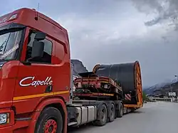Camion de transport des tourets.