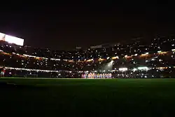 vue intérieure et de nuit d'un stade