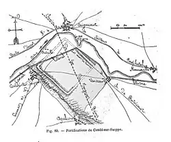 Plan au sol du site par Édouard Fleury.