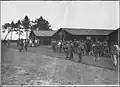 Le camp des prisonniers de guerre à Coëtquidan.