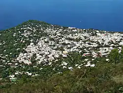 Anacapri vue depuis le télésiège du mont Solaro.
