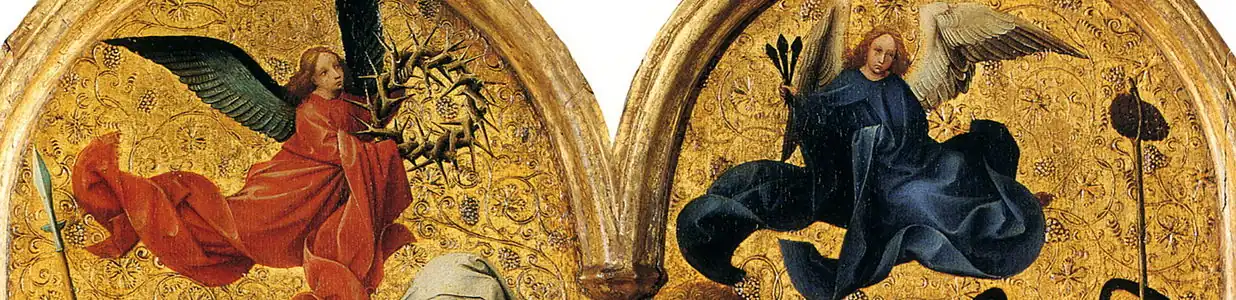 Détail du triptyque de Seilern, Robert Campin, v. 1425.