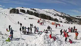 Vue aérienne de la station.