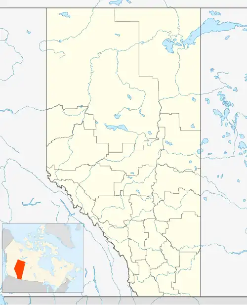 Voir sur la carte administrative de l'Alberta