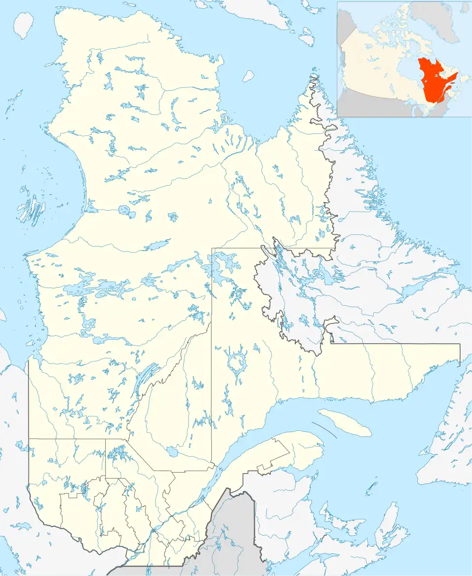 voir sur la carte du Québec