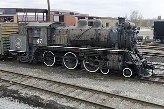 La Baltic tank 47 du Canadian National Railway préservée à Scranton (Pennsylvanie).